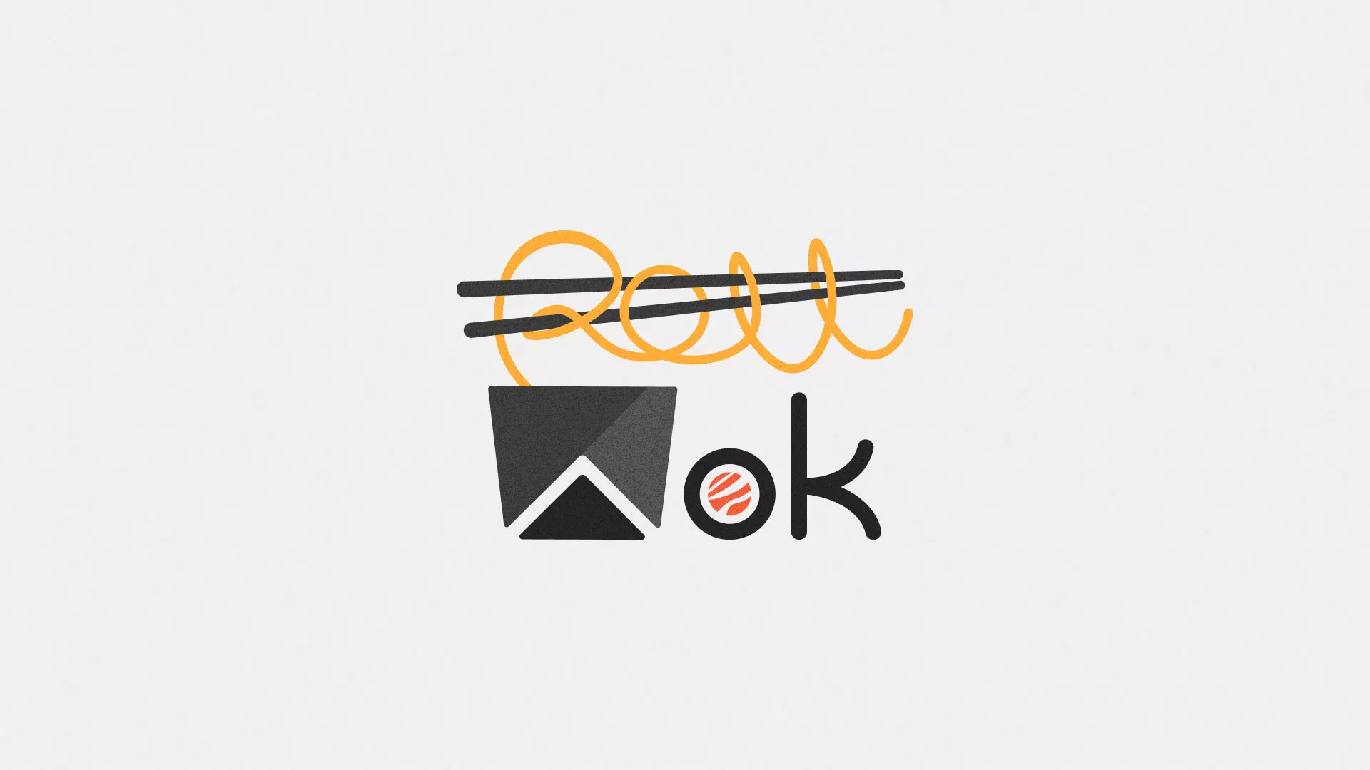 Разработка логотипа суши-бара «Roll Wok Club» в Симе
